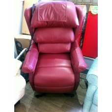 Red Leather Rise & Recline Chair